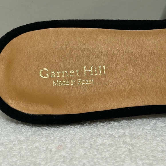 Garnet Hill Essential Iris Mules Black Leather Suede - Picture 8 of 15